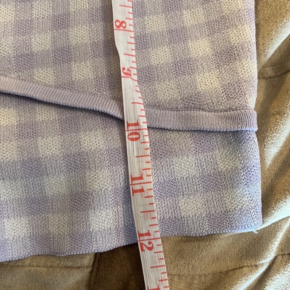 Zara S lavender lilac  gingham plaid crop - Picture 5 of 8